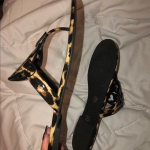 leopard tory burch miller sandal